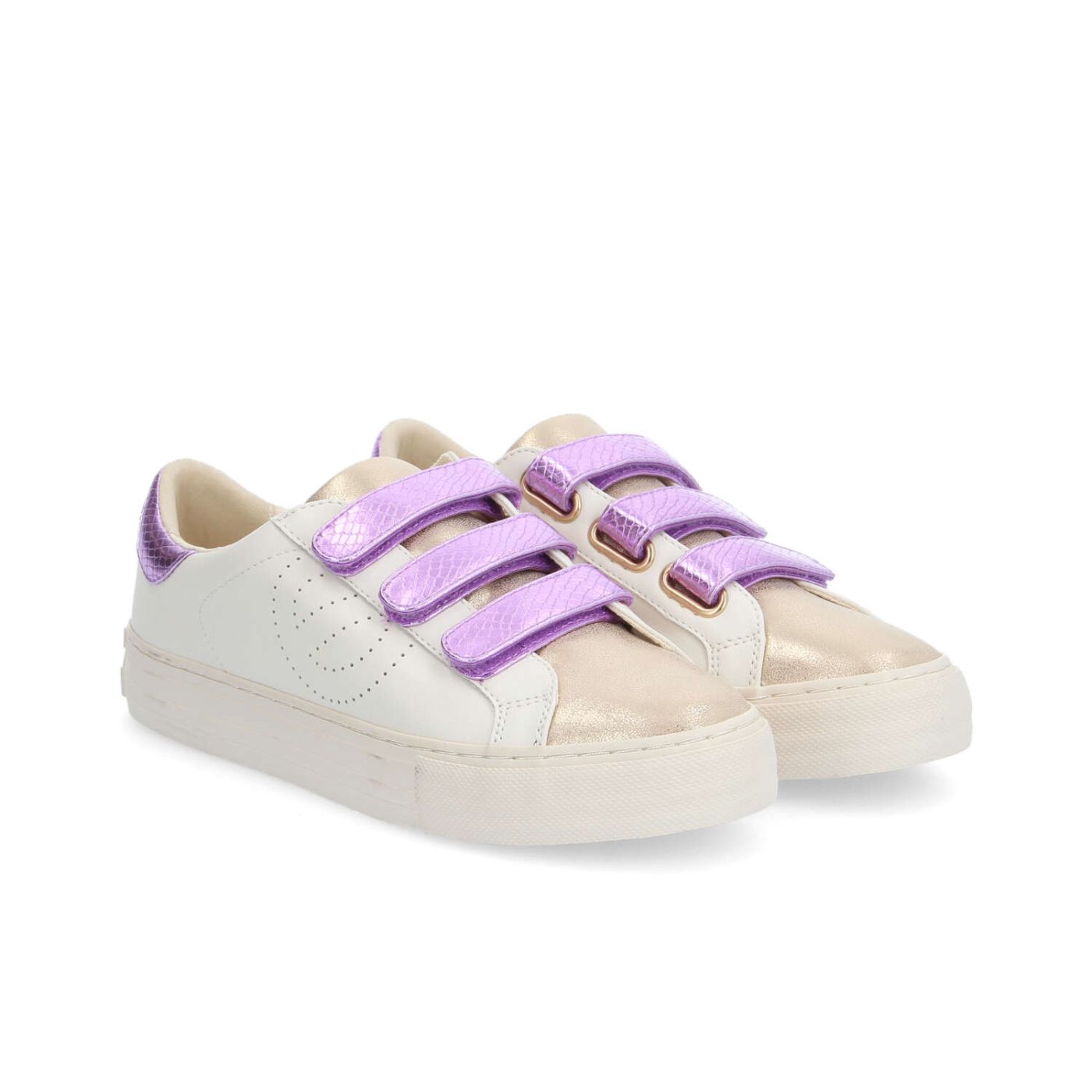 ARCADE STRAPSPERFO W - NAPPA/GLOW/JUNG - BLANC CASSE/GOLD/LILAS